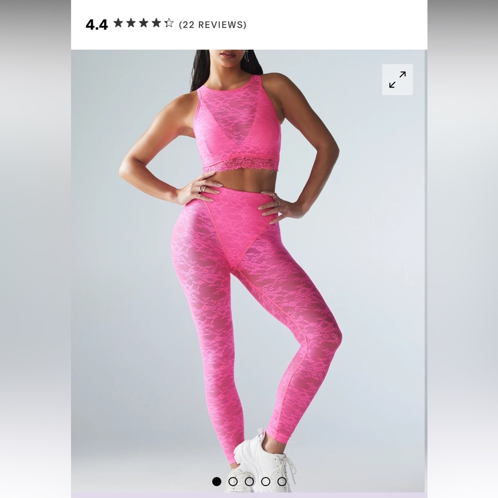 NWT Savage x Fenty SET | Lace Race High Waist Leggings & High Neck Sports Bra